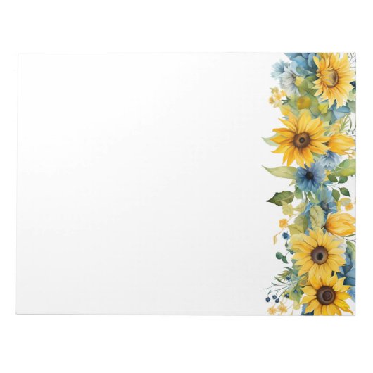 Sonnenblumen Notepad Notizblock (Vorderseite)