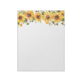 Sonnenblumen Notepad Notizblock (Rotiert)