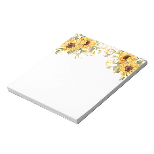 Sonnenblumen Notepad Notizblock (Rotiert)