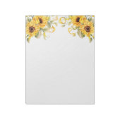 Sonnenblumen Notepad Notizblock (Rotiert)