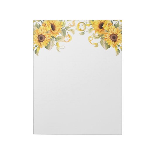 Sonnenblumen Notepad Notizblock (Rotiert)