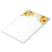 Sonnenblumen Notepad Notizblock (angewinkelt)