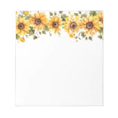 Sonnenblumen Notepad Notizblock (Vorderseite)