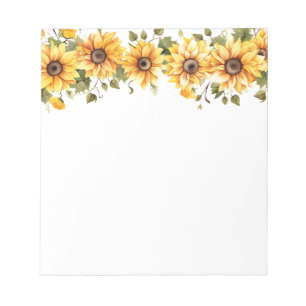 Sonnenblumen Notepad Notizblock
