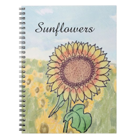 Sonnenblumen notizblock (Vorderseite)