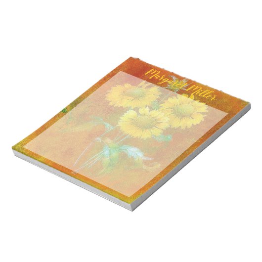 Sonnenblumen Notizblock (Rotiert)