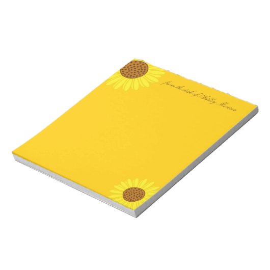 Sonnenblumen Notizblock (Rotiert)