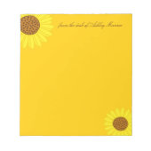 Sonnenblumen Notizblock (Vorderseite)