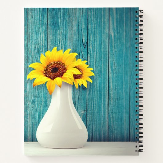 Sonnenblumen Notizblock (Rückseite)