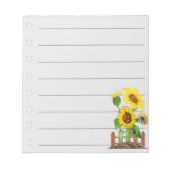 Sonnenblumen: Notizblock (Vorderseite)