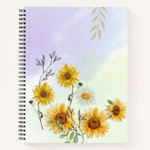 Sonnenblumen-Notizbuch, um Sie organisiert zu halt Notizblock