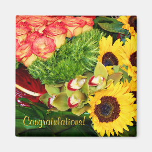 Sonnenblumen, Ochsen, Anthurium, Flora der Liebe_ Magnet