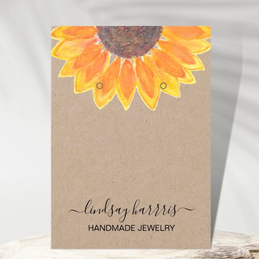 Sonnenblumen Ohrringe Schmuck Kraft Display Card