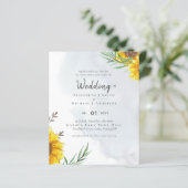 Sonnenblumen Olivenbäume Blätter Rustikale Aquamar (Stehend Vorderseite)