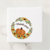 Sonnenblumen & Orange Pumpkin Vielen Dank Geschenkanhänger (Beispiel)