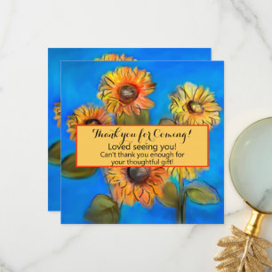 Sonnenblumen Originelle Kunst Lässig Dankeskarte