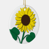 Sonnenblumen-Ornament Keramik Ornament (Rechts)