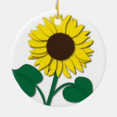 Sonnenblumen-Ornament Keramik Ornament (Hinten)