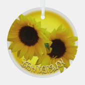Sonnenblumen Ornament Personalisiert Sonnenblumen (Rückseite)