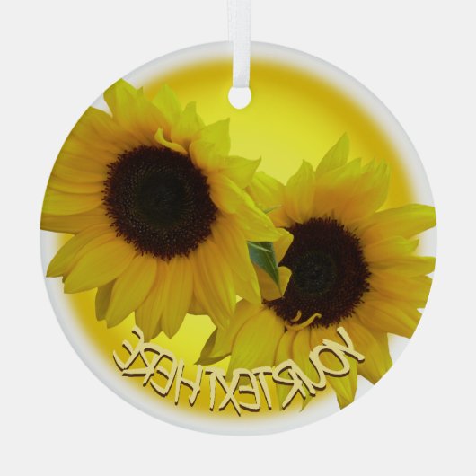 Sonnenblumen Ornament Personalisiert Sonnenblumen (Rückseite)