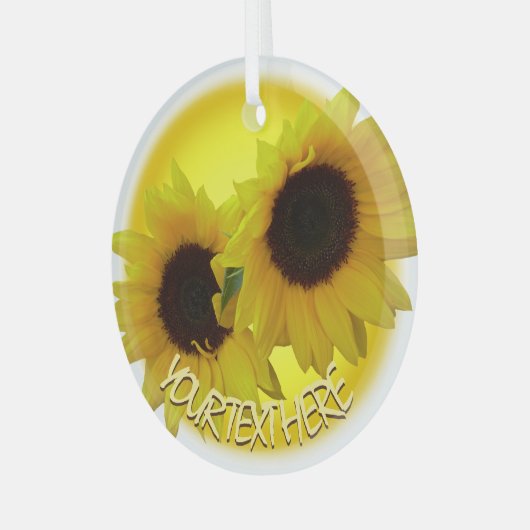 Sonnenblumen Ornament Personalisiert Sonnenblumen (Vorderseite links)