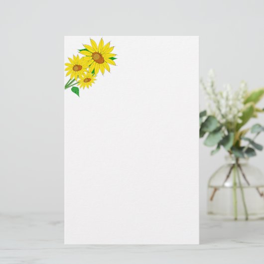 Sonnenblumen Papier (Stehend Vorderseite)