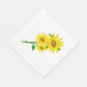 Sonnenblumen Papier Napkins Serviette (Ecke)