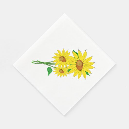 Sonnenblumen Papier Napkins Serviette (Ecke)
