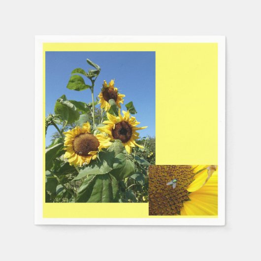 Sonnenblumen Papier Serviette (Vorderseite)