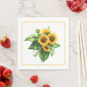 Sonnenblumen-Papier-Servietten Serviette (Beispiel)