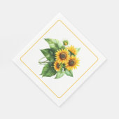 Sonnenblumen-Papier-Servietten Serviette (Ecke)