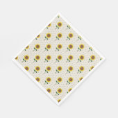 Sonnenblumen-Papier-Servietten Serviette (Ecke)