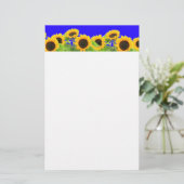 Sonnenblumen Papier Ukraine Flaggenfarben (Stehend Vorderseite)