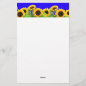 Sonnenblumen Papier Ukraine Flaggenfarben (Rückseite)