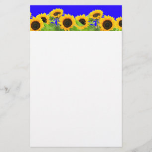Sonnenblumen Papier Ukraine Flaggenfarben