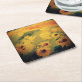 Sonnenblumen Papier Untersetzer (angewinkelt)