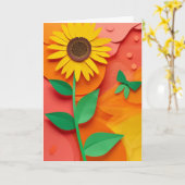 Sonnenblumen-Papierblüte Karte (Gelbe Blume)