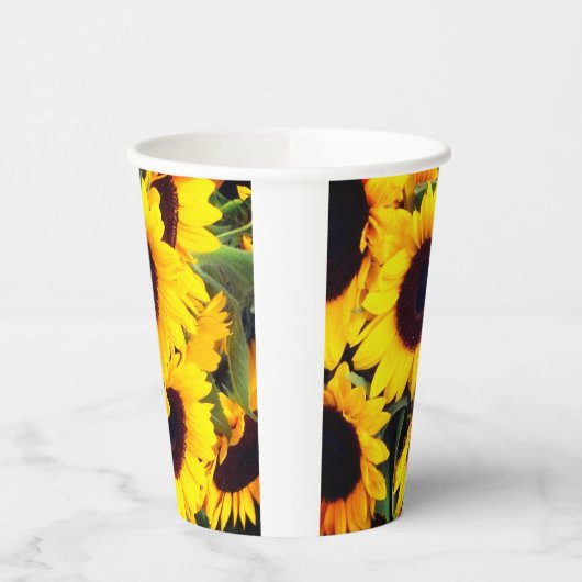 Sonnenblumen Pappbecher (Links)