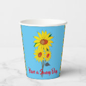 Sonnenblumen Pappbecher (Rückseite)