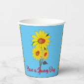 Sonnenblumen Pappbecher (Vorderseite)