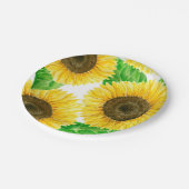 Sonnenblumen Pappteller (Schrägansicht)