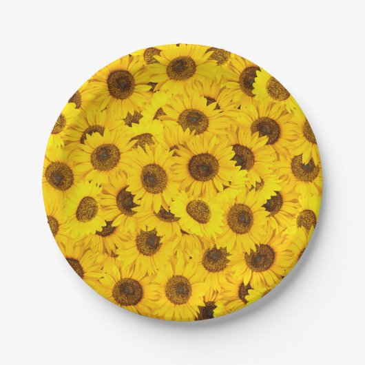Sonnenblumen Pappteller (Vorderseite)