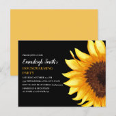 Sonnenblumen Party Gelb Schwarz Neue Zuhause Postkarte (Vorne/Hinten)