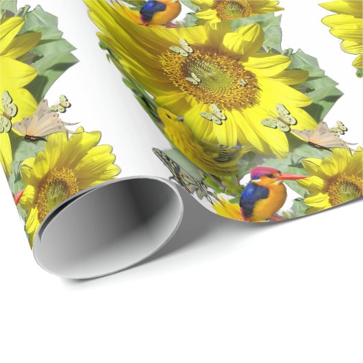 Sonnenblumen-Party Geschenkpapier (Rolleneckpunkt)