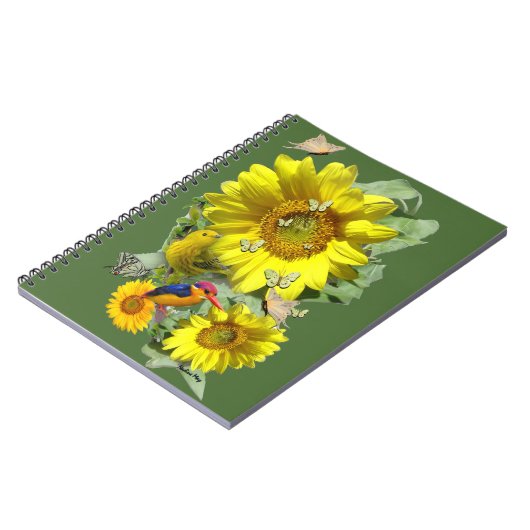 Sonnenblumen-Party Notizblock (Linke Seite)