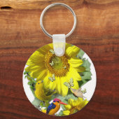 Sonnenblumen-Party Schlüsselanhänger (Vorderseite)