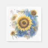 Sonnenblumen-Party-Servietten. Party Serviette (Vorderseite)