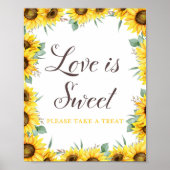 Sonnenblumen-Party-Zeichen Poster (Vorne)