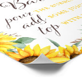 Sonnenblumen-Party-Zeichen Poster (Ecke)