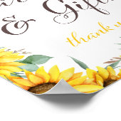 Sonnenblumen-Party-Zeichen Poster (Ecke)